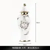 Golden high Flower vase Ceramic jar Chinese living room decorations and ornaments Ink painting general jar Ceramic storage jars 5
