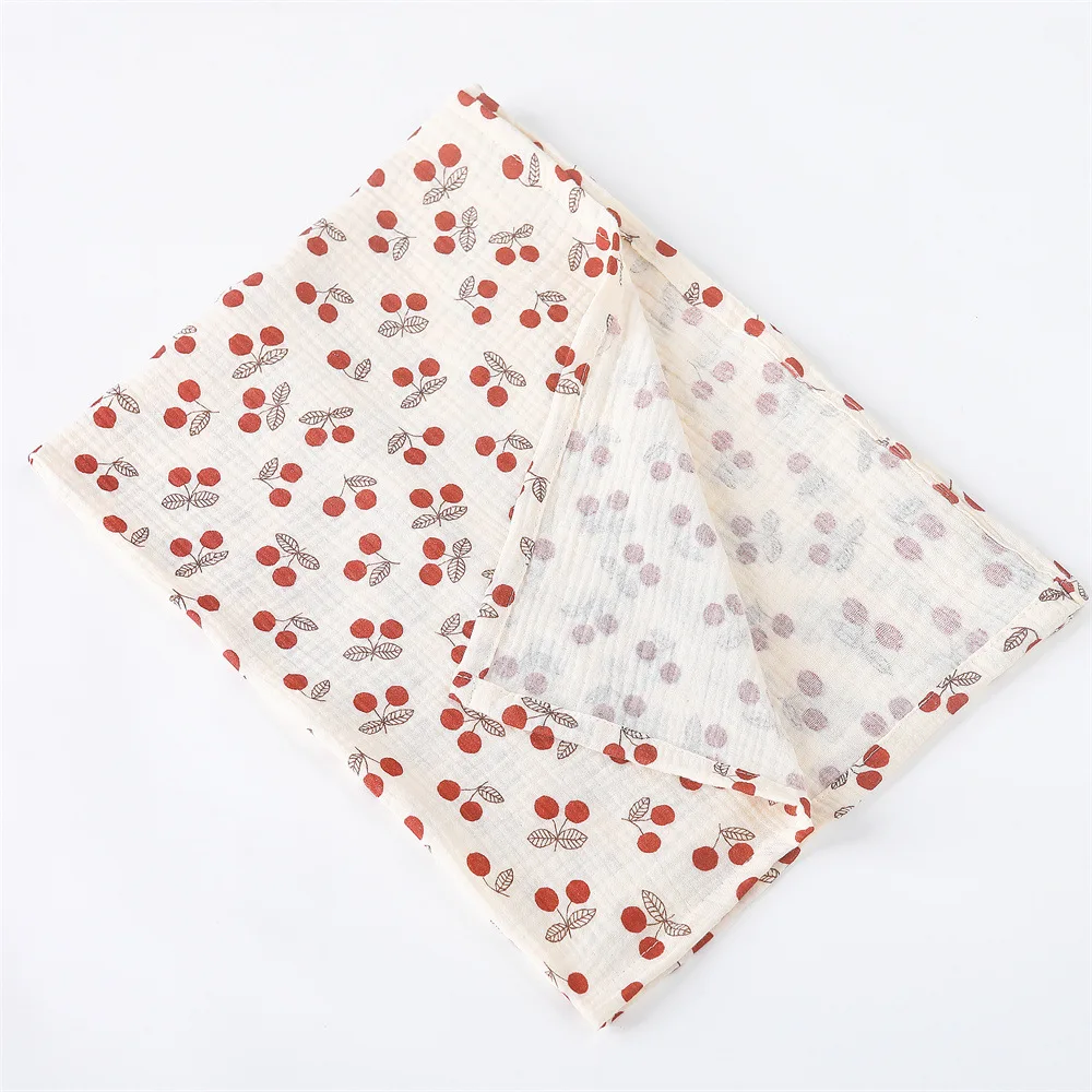 Floral Print Cotton Muslin Swaddle & Stroller Cover