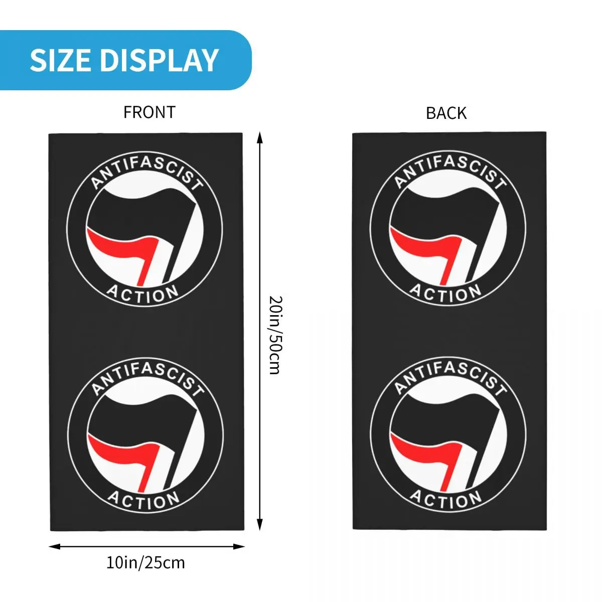 Anti Fascist Bandana Neck Gaiter Printed Face Scarf Warm Cycling Scarf Outdoor Sports For Men Women Adult Breathable cycling bandana neck gaiter bandana neck cover multifunctional bandana