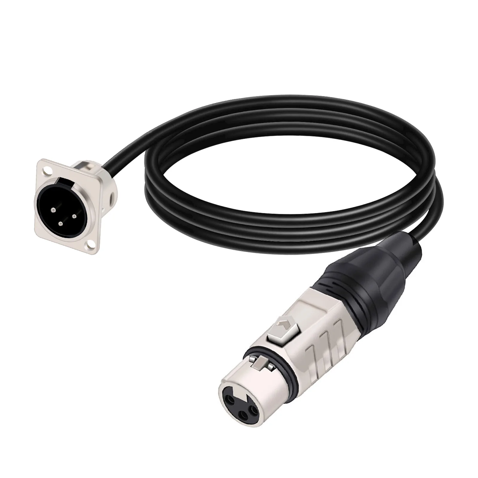 D Typ 3-polig xlr Stecker/Buchse Mikrofon buchse mit fester Schalttafel an 3-poligem xlr-Stecker Audio-Verlängerung kabel für Verstärker-Mikrofon mischer – Detail 6