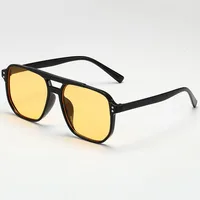 Gafas de sol Vintage para hombre y mujer, lentes de sol grandes, cuadradas, de marca de diseñador, Unisex, lentes negros, gafas de sol para hombre y mujer UV400 - Imagen 2