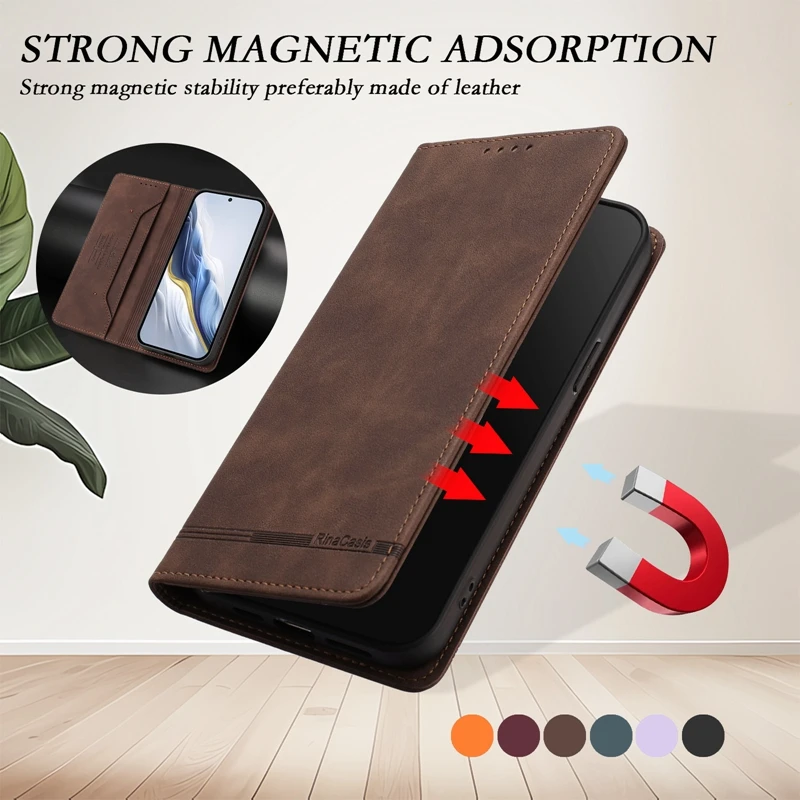 For Motorola Moto G86 Power Case Magnetic Phone Case For Motorola Moto G86 G56 G06 Power Cover Luxury Leather Flip S