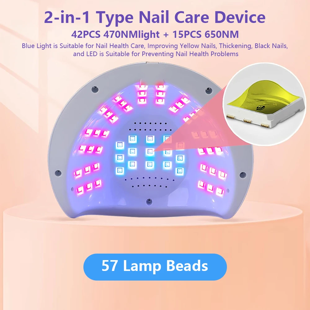 Nail Laser Fungus Device 680NM Red light Killing Fungi + 470nm Blue Light Antiphsis All-inclusive Nail Fungus Treatment 20W nail fungus remover