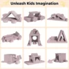 Modular Kids Play Couch,Child Sectional Sofa,Fortplay Bedroom and Playroom Furniture for Toddlers,Convertible Foam&Floor Cushion 3