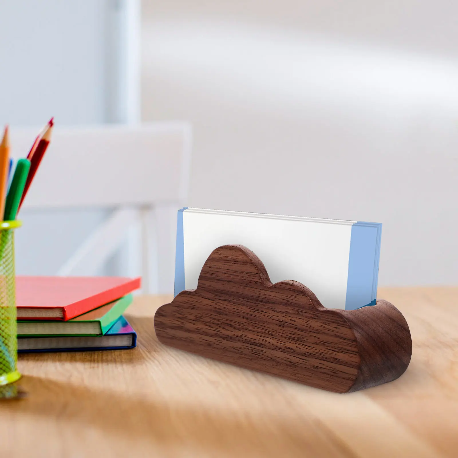 명함 홀더 대용량 부드럽고 광택 있는 명함 정리함 컴팩트 데스크 스토리지 랙 사무실용 명함 스탠드