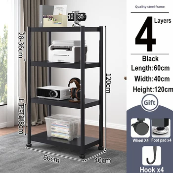 ขาตั้งเครื่องพิมพ์Rack Audio Video Mediaตู้แนวตั้งชั้นที่ถอดออกได้ชั้นวางเครื่องพิมพ์ห้องครัวเตาอบไมโครเวฟRackผู้ถือชั้นวาง 12