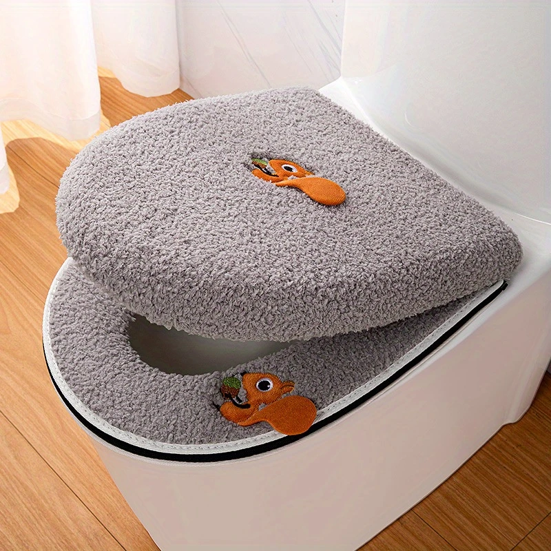 Bathroom Warm Toilet Seat Cover Set for Winter