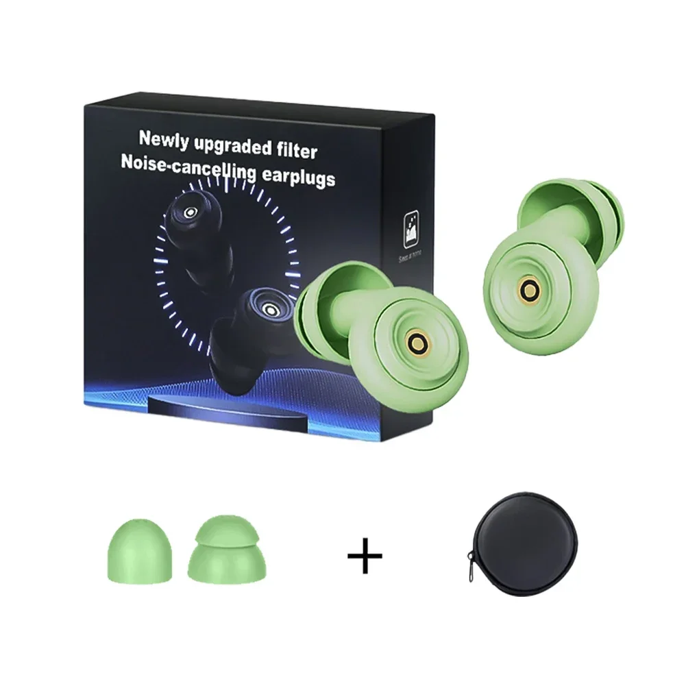 성인용 재사용 가능 귀마개 50dB 소음 차단 편안하고 부드러운 휴대용 수면 수영 공부 작업용 코골이 방지