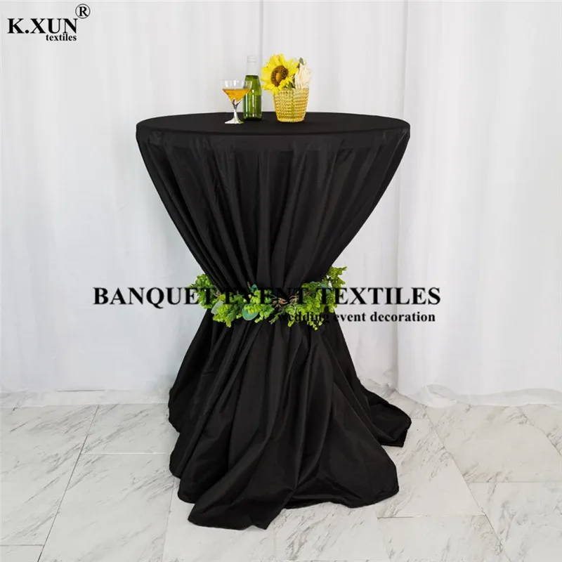 Nuovo Design 100% Poliestere Cocktail Table Cover Wedding Table Cloth Festival Decorazione Evento