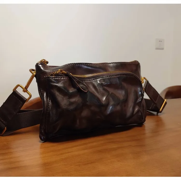 AETOO Neue Vintage Herren Brusttasche pflanzlich gegerbte Hauptschicht Leder Umhängetasche Leder lässige Mode Rucksack Hand – Detail 15