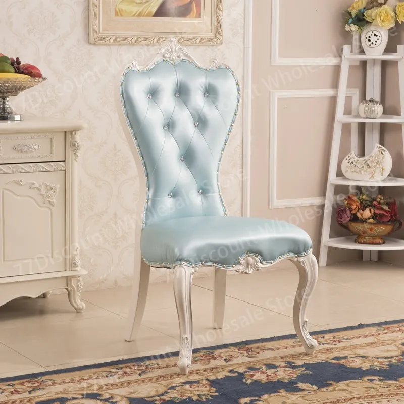 Description Picture 5 of itemLeather Beautiful Dining Chairs Nordic Luxury Designer Living Room Free Shipping Muebles Para El Hogar Home Furniture