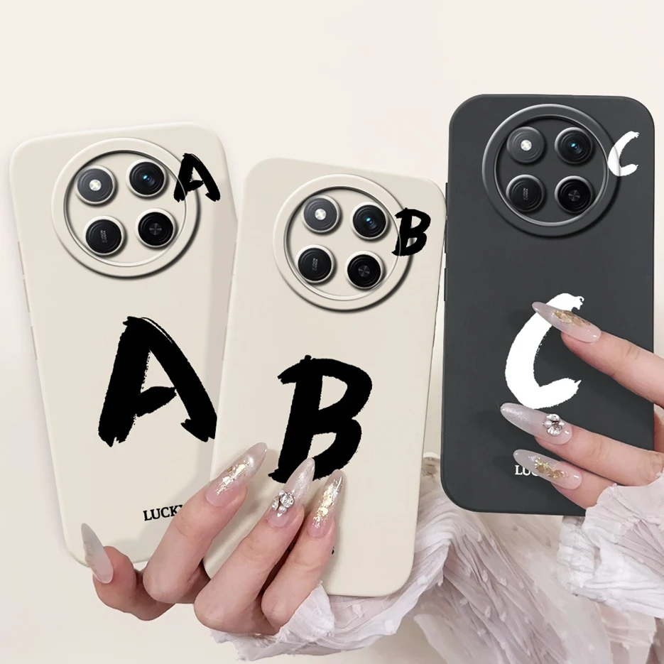 Cute Lucky Letters Soft Silicone Case - Stylish Protective Cover