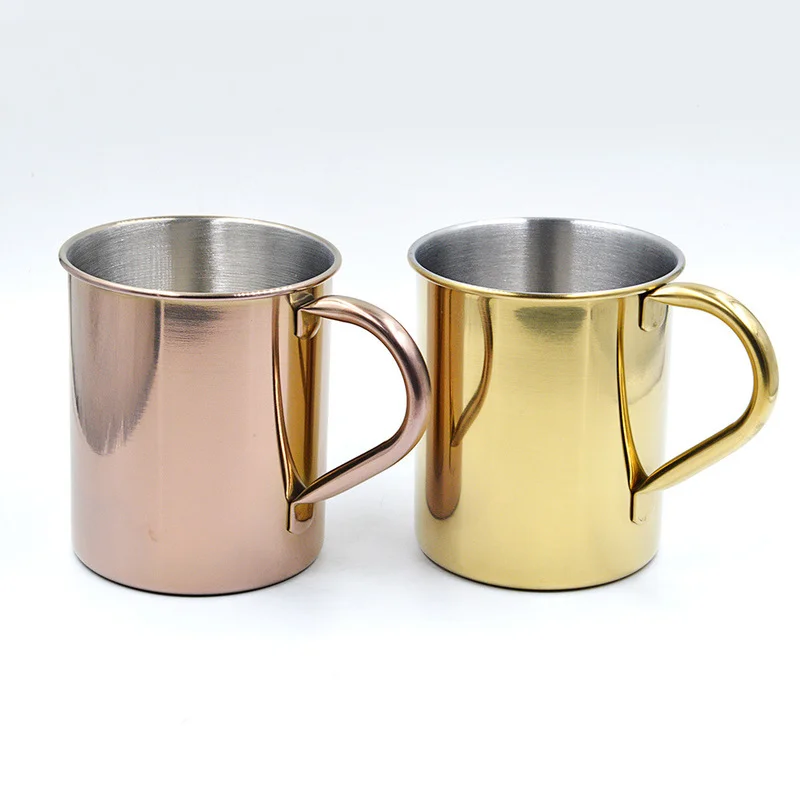 

500ml Stainless Steel Coffee Mug Portable Milk Cup With Handle Double Wall Rainbow Cups Travel Tumbler Tea Mugs