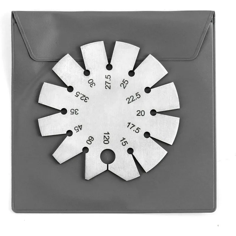 Bevel Gauge 1pc Stainless Steel Axe Angle Gauge Round Shape Knife Angle Finder 15-120 Degree For Measuring Knife