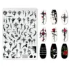 Cartoon Animal Nail Stamping Plate Cute Christmas Halloween Character Snowman Leaf Nail Printing Stencil Templates Manicure Tool 3