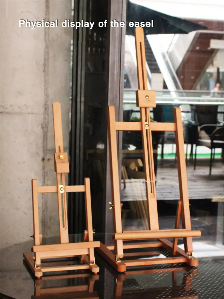Art Painting Material Beech Wood Easel Large Small Painting Board Display Tools Advertising Easel Folding Sketch