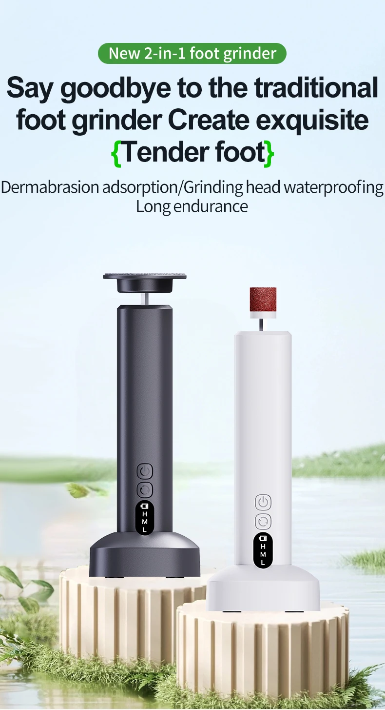 Cordless Electric Foot Callus Remover for Feet 6 Speeds with Replaceable Sandpap