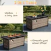 56 INCH Propane Fire Pit Outdoor Fire Table,with Fire Glass, Lid,  Garden, CSA Certification,50,000 BTU Gas Fire Pit Table 5