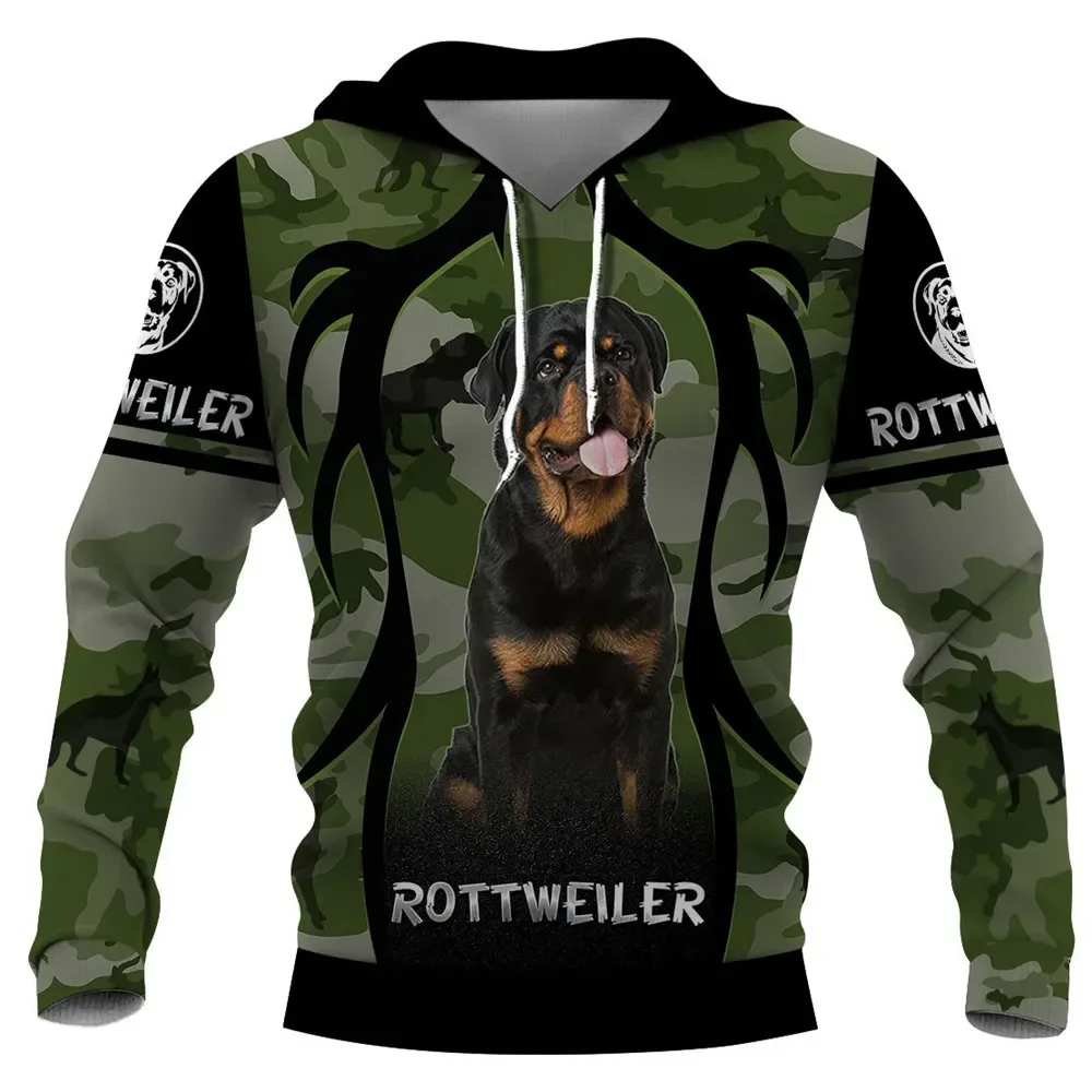 Animal Camouflage Dog Pattern 3D Print Men's Hoodie Casual Fashion Fun Sweatshirt Men's Tops Hip Hop Harajuku y2k Menswear