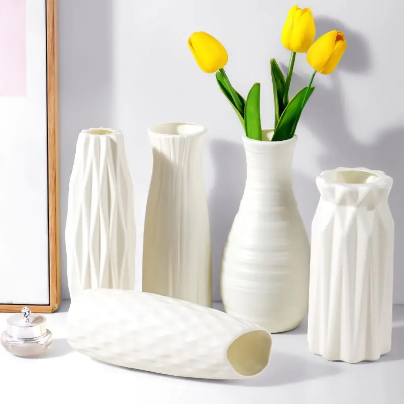 Plastic Vase Imitation Ceramic flower arrangement Wedding Home Outdoor Garden Table DIY Bonsai Festival Party Courtyard Decor 3