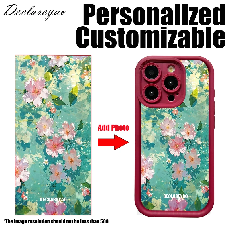 Personalisierte DIY individuelle Foto individuelle Hülle für Apple iPhone 16 Pro Max 15 14 Plus 13 12 Mini 16e Cover Bild Silikon weich – Detail 4