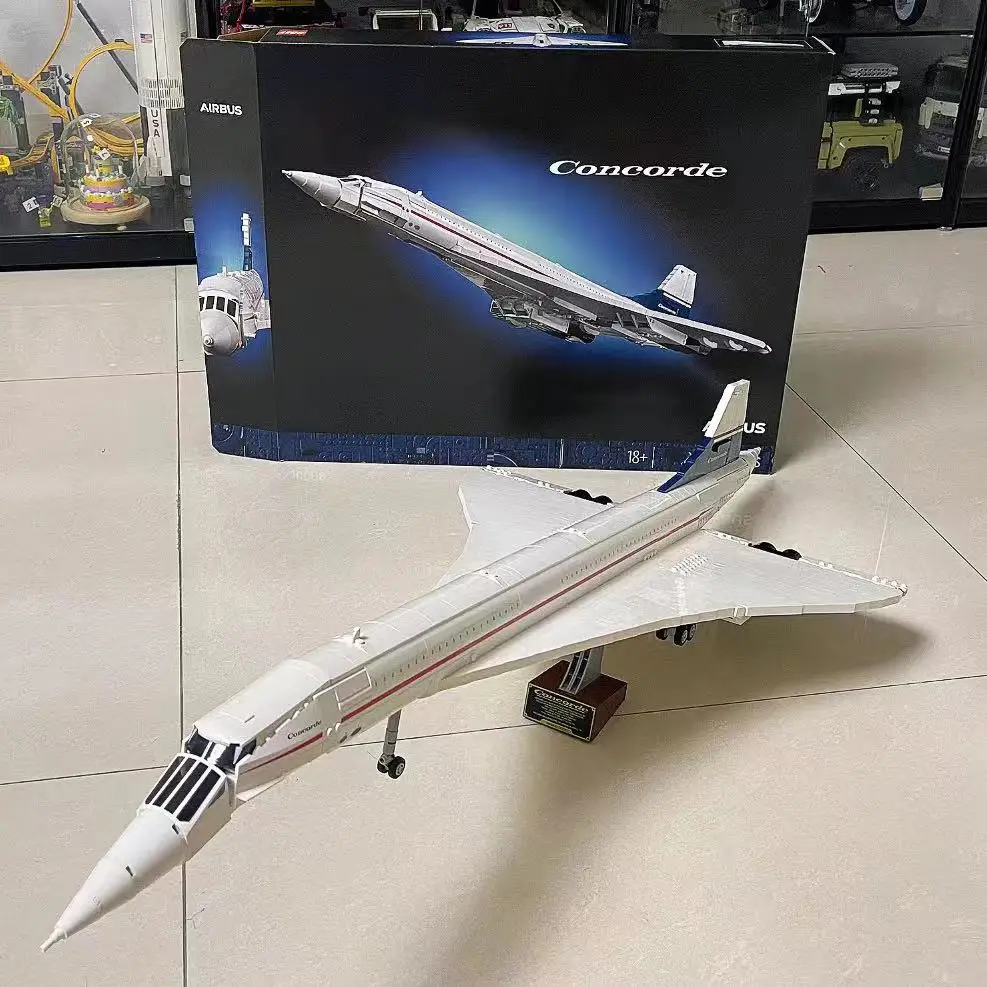 

2023 NEW 10318 ICONS Concorde Airbus Famous Supersonic Commercial Passenger Airplane Model Building Blocks Toys For Kids Gifts