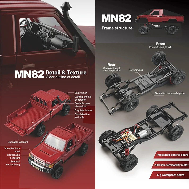 Toyota authorized MN82 rc upgrade parts 1:12 LC79 full scale