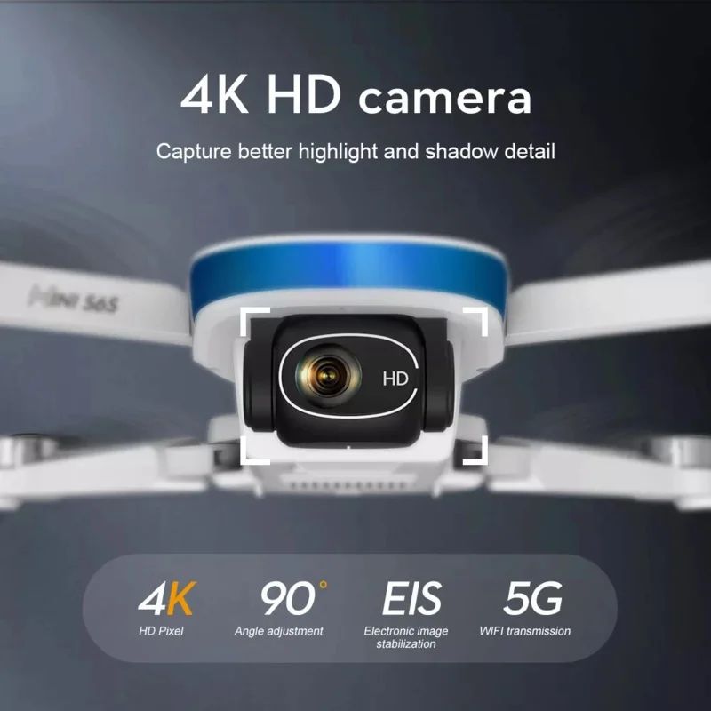 S6S 미니 5G 와이파이 브러시리스 GPS 드론, 4K 전문 듀얼 HD EIS 카메라, 라이트 플로우 접이식 쿼드콥터, RC 헬리콥터 완구, 신제품