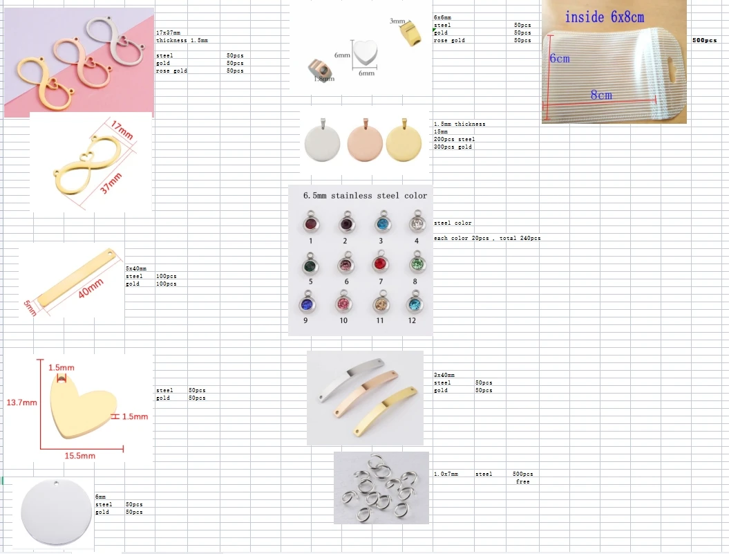 

Custom Stainless steel Charms OEM