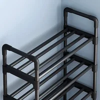 Black Elevated Shoe Rack Small  Simple Multi-layer Shoe Cabinet Home Entrance Rental Housing Dormitory Storage Rack New 2023 1