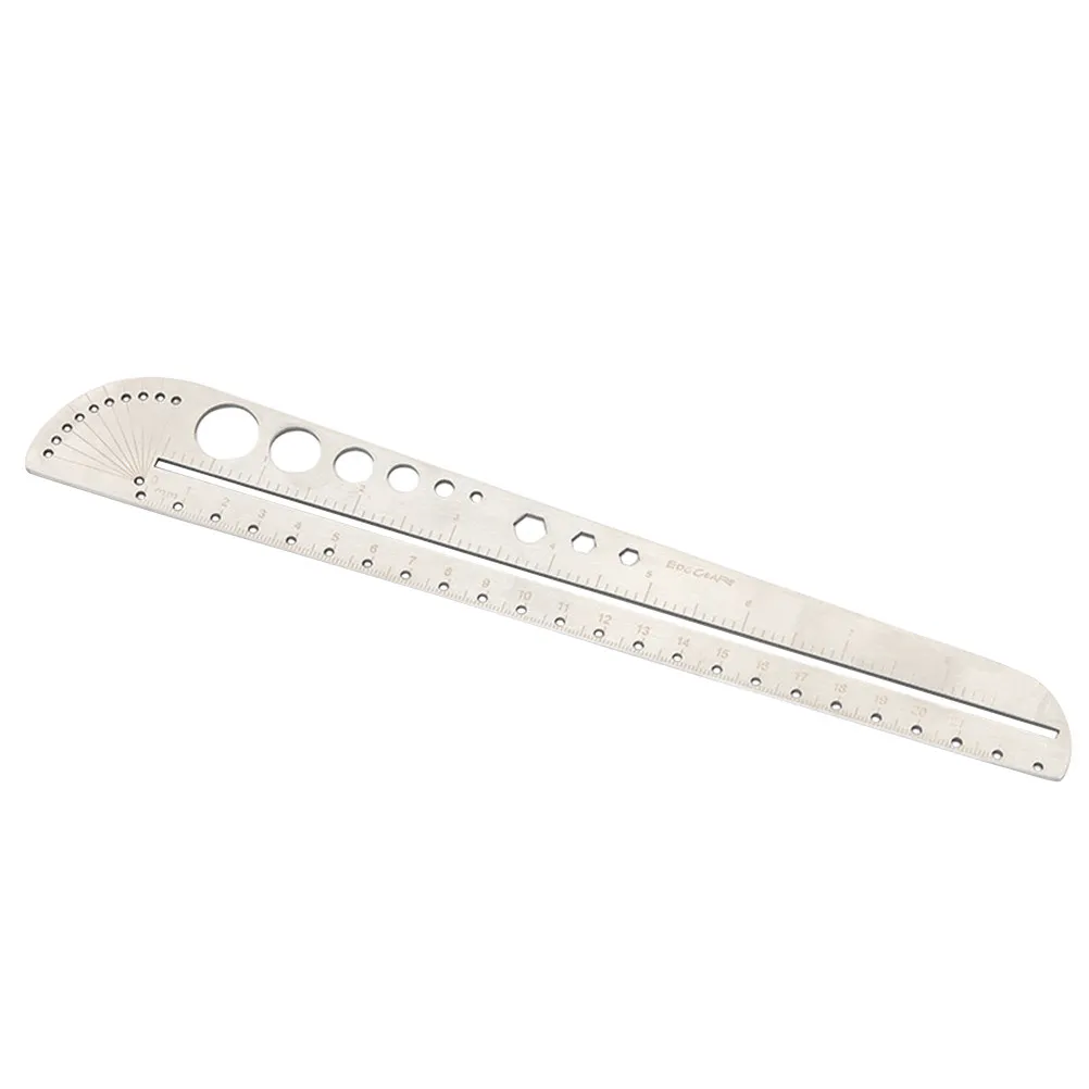 26.3cm 내마모성 스테인레스 스틸 다기능 눈금자 스케일 나침반 각도기 육각형 도구 정확한 그래픽 지도 제작