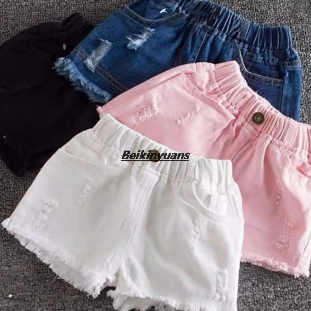 Girls shorts summer children's wear hot pants hole fashion denim shorts toddler girl cal&ccedil;a infantil short bebe menina kids shorts
