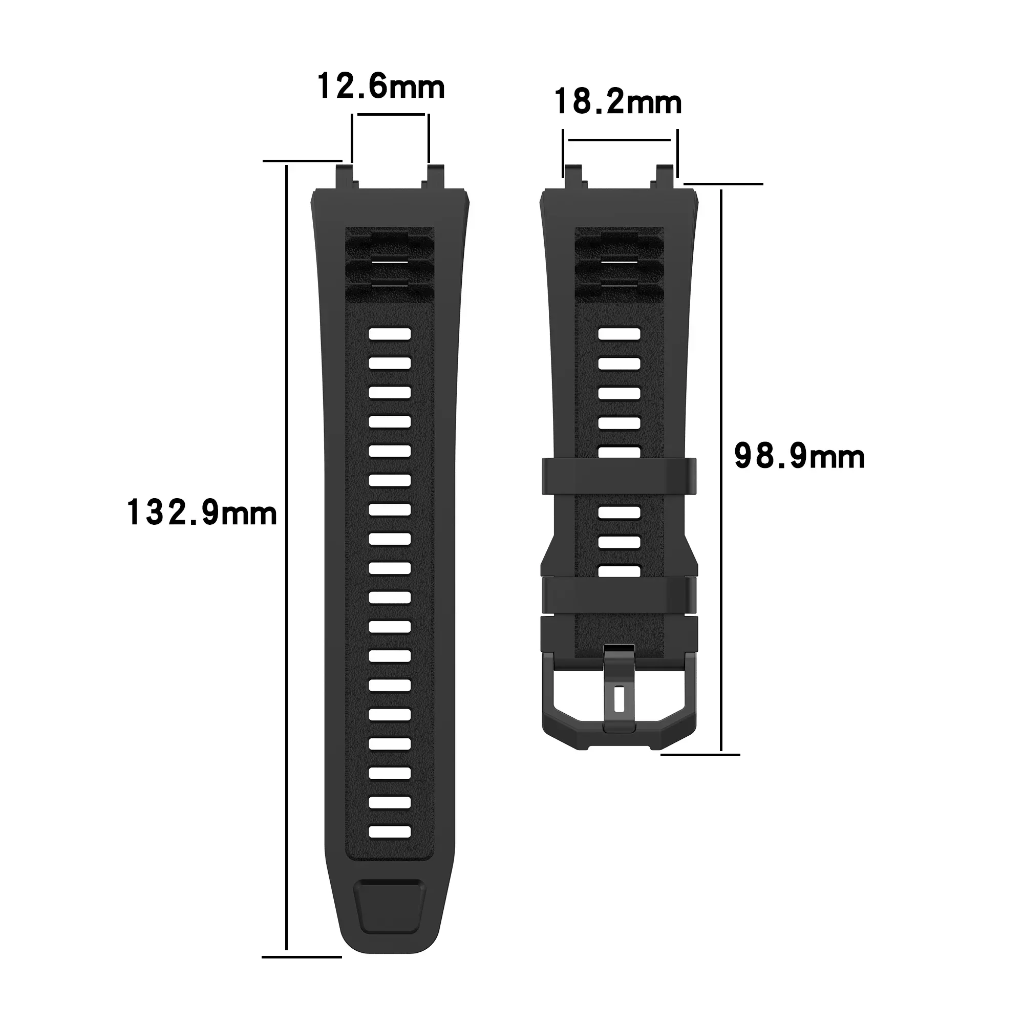 Cinturino per Amazfit T-Rex 2, Bracciale di Ricambio in Silicone Morbido Resistente All'acqua Lunghezza Regolabile con Strumento di Rimozione Sportivo Cinturini Compatibile con Amazfit T-Rex 2