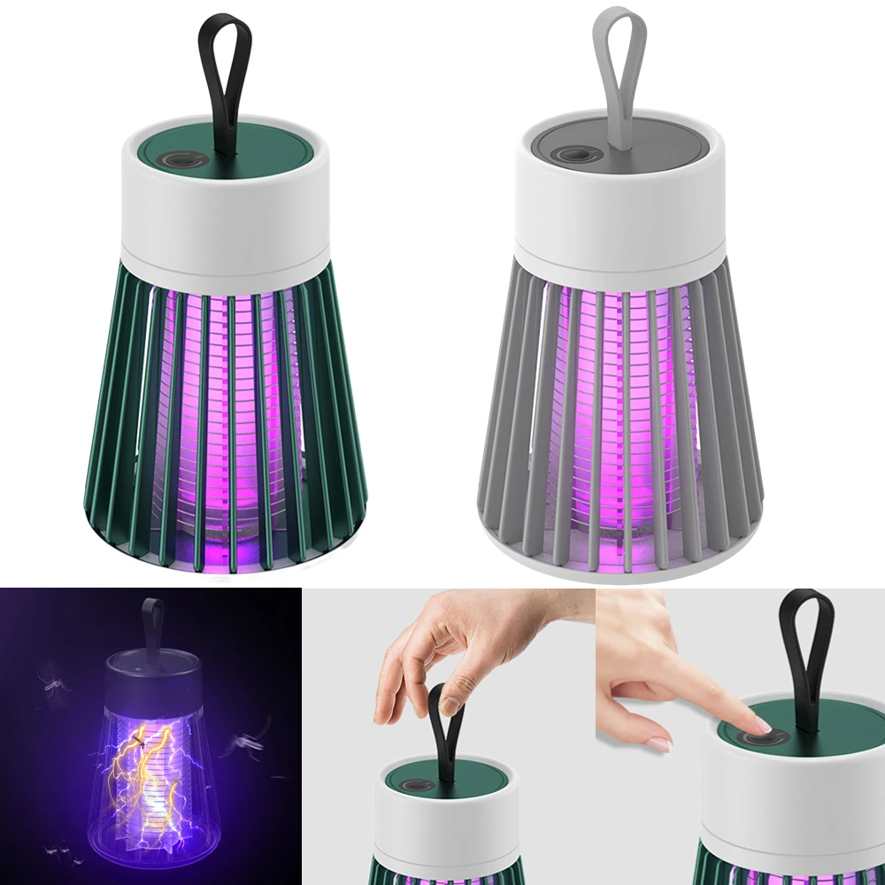 Lampada Per Uccidere Le Zanzare Muto Trappola Elettrica Portatile Fly Bug Insect Zapper Killer Usb Ricaricabile Bug Zapper Lampada Repellente