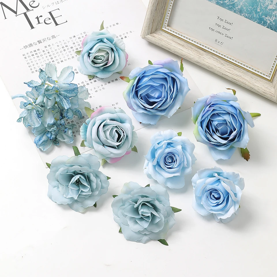 Ghirlanda Di Fiori Di Ciliegio Artificiali Blu - 2 Pezzi Da 2,4 Mt - Decorazione Primaverile Per Matrimoni E Pareti