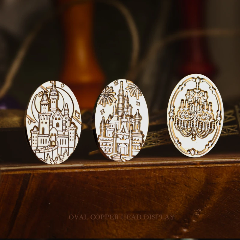 유럽 스타일 성 시리즈 왁스 씰 레트로 황동 스탬프 헤드, 청첩장 선물 씰링 공예, 신제품