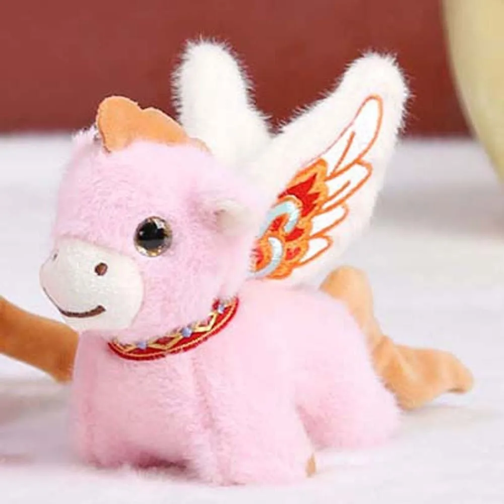 Cute Chinese Zodiac Horse Doll Embroidery Polyester Horse Year Mascot Keychain Blessing Cartoon Lucky Horse Doll Pendant