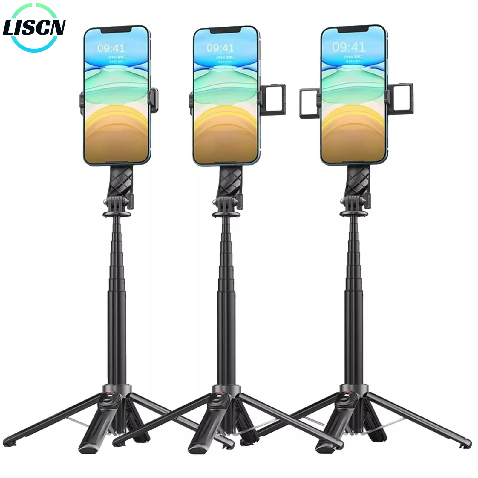 Selfie Stick Tripod LISCN Smartphone Selfie Sticks 360 Degree Rotation Wireless Remote Control Tripod Aluminum Alloy