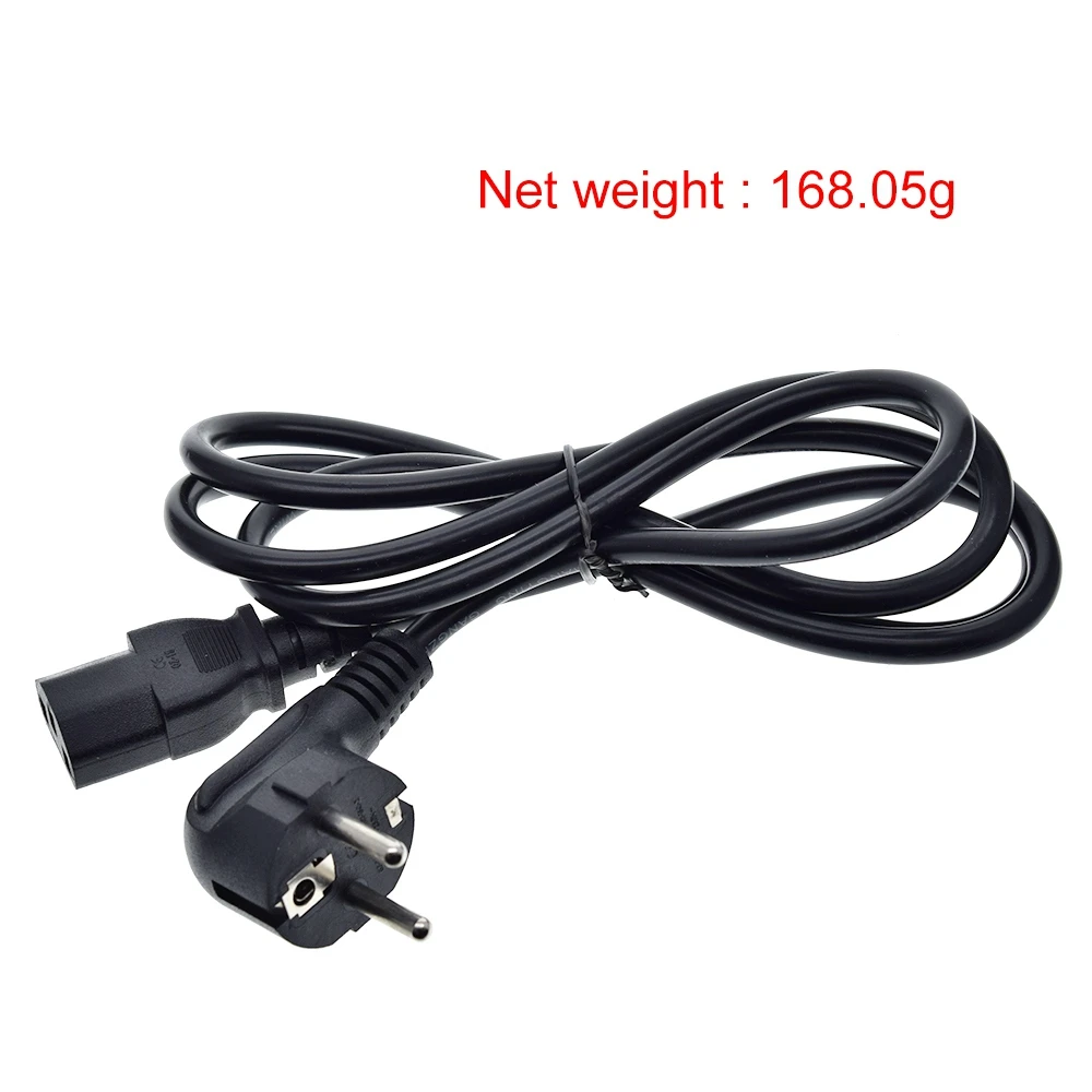 1/3 Stück 1,5 m IEC320 C13 auf europäische 2-polige runde Stromleitungskabel, Schuko CEE7/7 Stromkabel, IEC320 C14 VDE Netzkabel – Detail 3