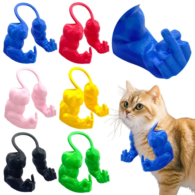 Cat Muscle Arm 3D Printed Creative Giant Arm Cat Funny Arm Pet Cosplay Costume Accessories for Halloween Birthday Party Supplies