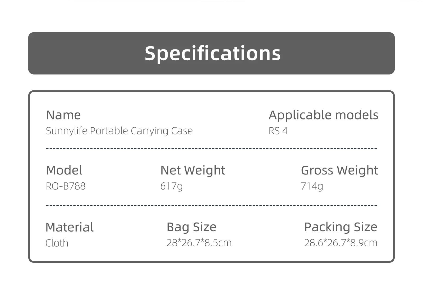 For Dji Ronin Rs4 Carrying Case Compatible Stabilizer Accessories Handbag Portable Action Camera Shoulder Bag