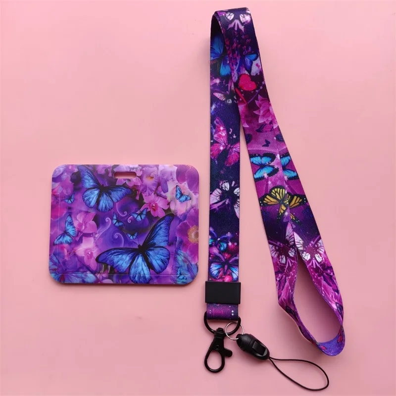 Mode Schmetterling Arzt Krankenschwester Name Karte Student Campus Karte Hängenden Hals Tasche Karte Halter Lanyard ID Karte Fall Drop Shipping – Detail 5