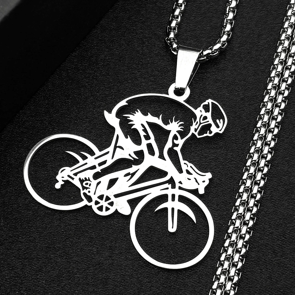 Stainless Steel Silver Chain Necklace for Outdoor Sports Enthusiasts
