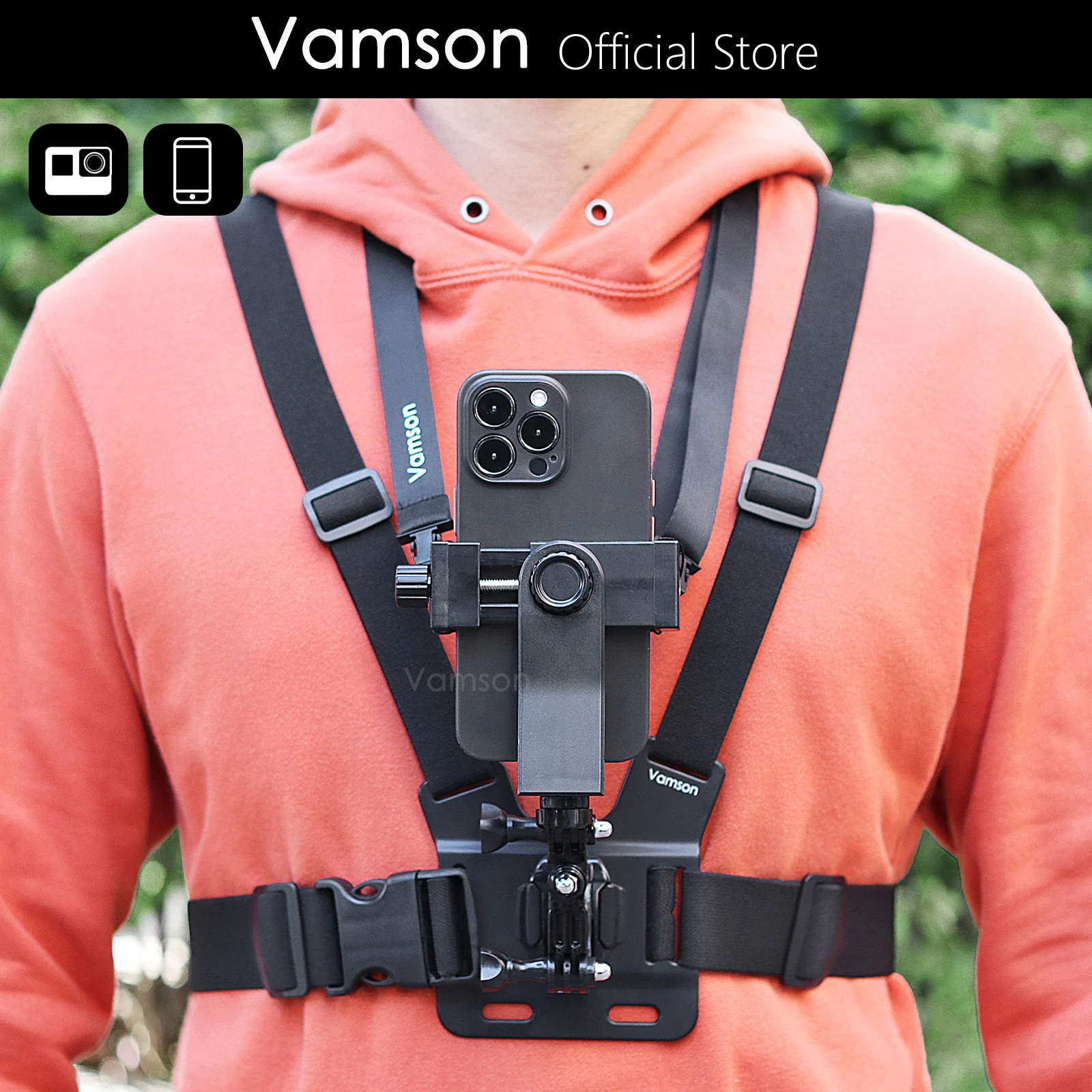 Vamson-Smartphone-Chest-Strap-Stand-360-Rotatable-Cell-Phone-Holder ...