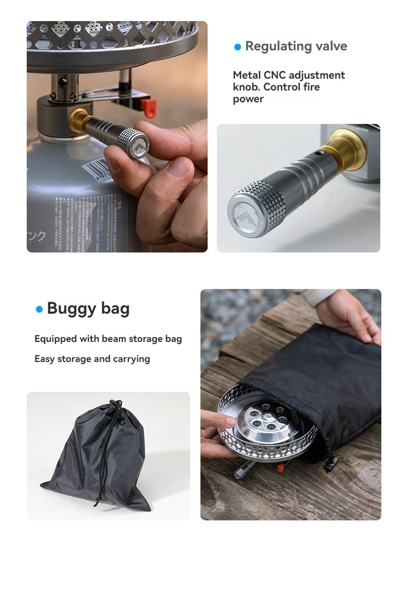 OD-4 Scott Hochleistungs-Campingkocher mit Großem Durchmesser, Windgeschützt und Stabil, Tragbarer Hochleistungs-Gaskocher – Detail 8