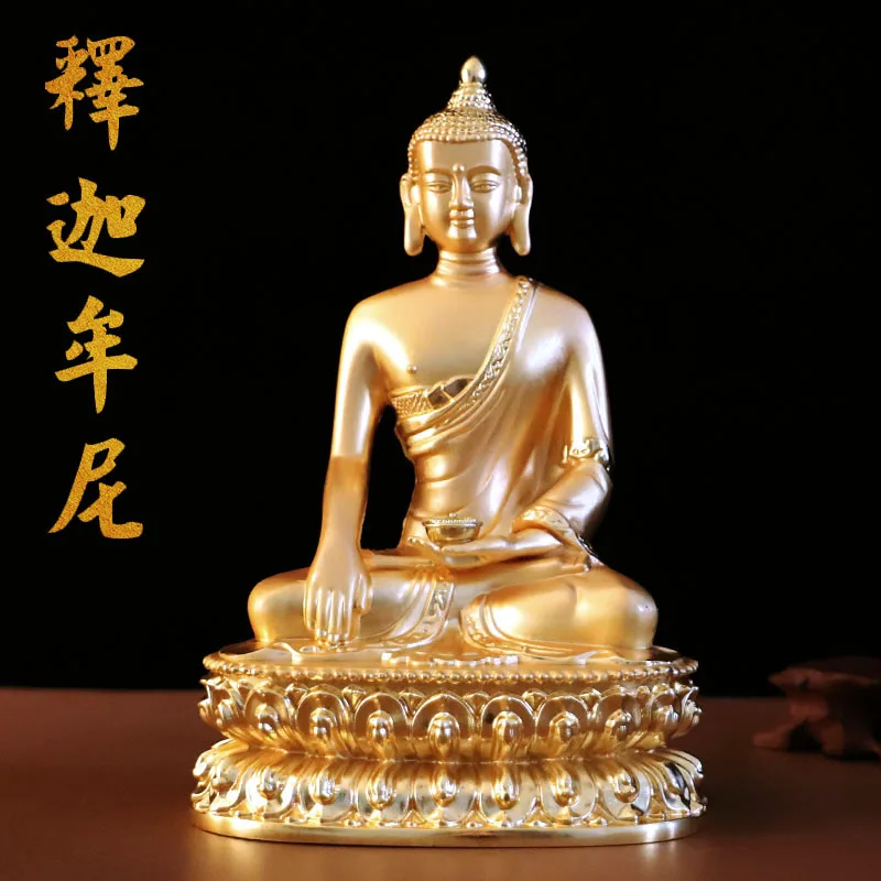 

21CM -GOOD Buddha statue # HOME family Talisman efficacious Protection # Thailand Southeast Asia Buddhism gilding Buddha statue