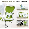Winrise Drafting Chair, Tall Office Chair Ergonomic Standing Desk Chair, Swivel Task Rolling Chair(Green) 3