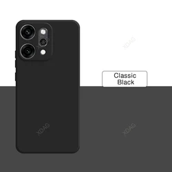 High - Quality Liquid Silicone Phone Case - Simple Straight Edge Design for OPPO Reno14 (Classic Black)