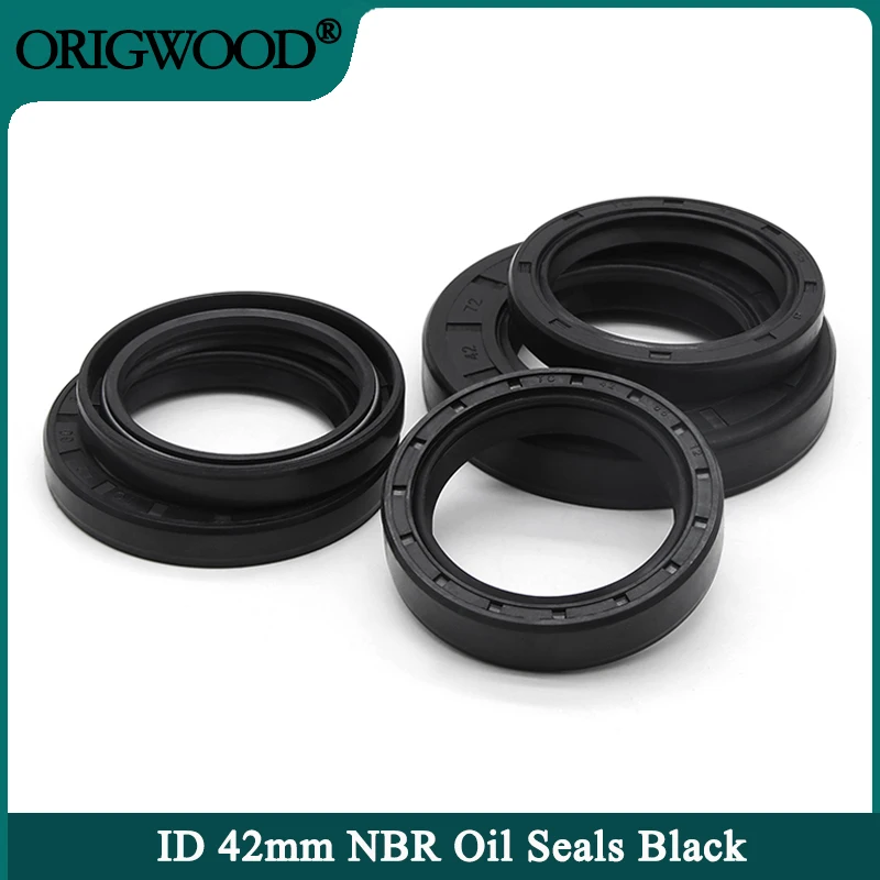 

1pcs NBR Oil Seal ID 42mm TC42*55/56/58/60/62/65/68/70/72/75/80*5/7/8/9/10/12mm Nitrile Rubber Shaft Double Lip Oil Seals Gasket