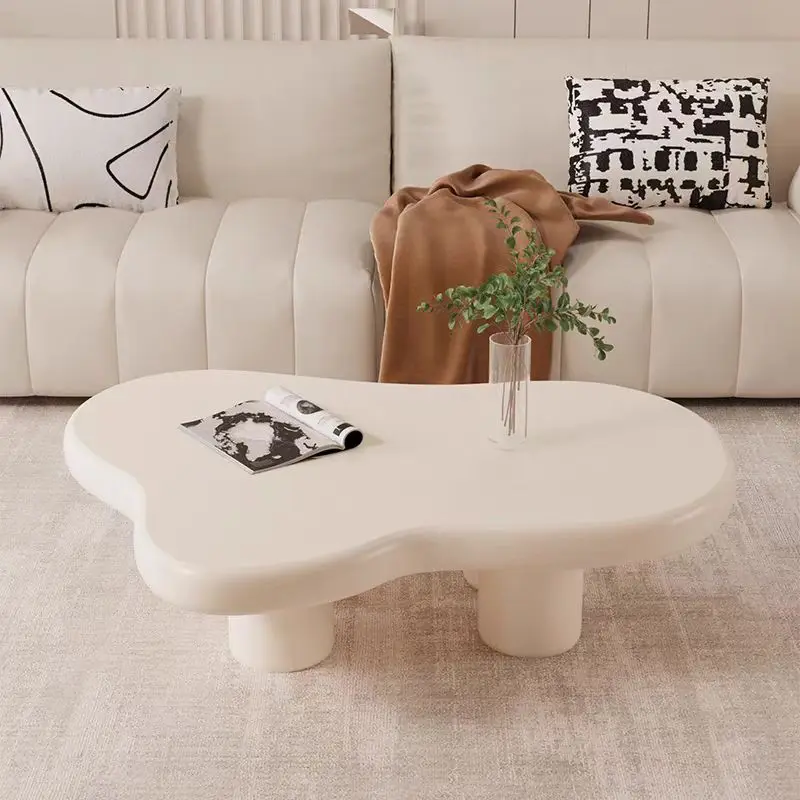 Cloud Coffee Table Nordic Home Living Room Small Apartment Simple Modern Shaped Table Cream Wabi-Sabi Net Black Coffee